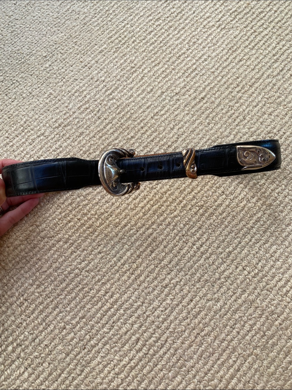 Genuine Top Grain Cowhide Justin Leather Belt